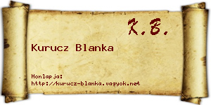 Kurucz Blanka névjegykártya