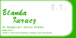 blanka kurucz business card